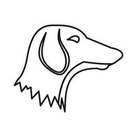 Dackel-Hund-Symbol, Umriss-Stil vektor