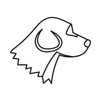 Beagle-Hundesymbol, Umrissstil vektor