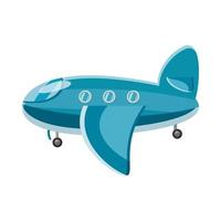 blå flygplan ikon, tecknad serie stil vektor