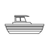 Motorboot-Symbol, Umrissstil vektor