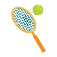 tennis racket med en tennis boll ikon vektor