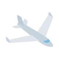 großes Flugzeug-Symbol, isometrischer 3D-Stil vektor