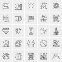 25 universelle Business-Icons Vektor kreative Icon-Illustration zur Verwendung in Web- und Mobilprojekten