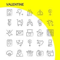valentine handgezeichnetes symbolpaket für designer und entwickler ikonen des kalenders lieben romantische valentine teetasse romantischen valentine vektor