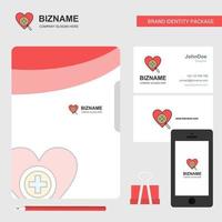 Herz-Business-Logo-Datei-Cover-Visitenkarte und mobile App-Design-Vektor-Illustration vektor