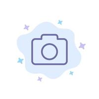 Instagram-Kamerabild blaues Symbol auf abstraktem Wolkenhintergrund vektor