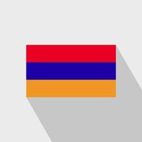 Armenien-Flagge langer Schatten-Designvektor vektor