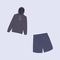 Hoodie und Shorts Premium-Vektorillustration vektor