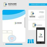 Liebes-Chat-Business-Logo-Datei-Cover-Visitenkarte und mobile App-Design-Vektorillustration vektor