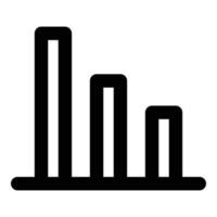 Diagrammsymbol für Geschäftsdiagramme, Umrissstil vektor