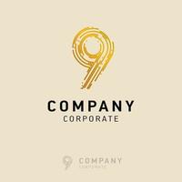 9 företag logotyp design vektor