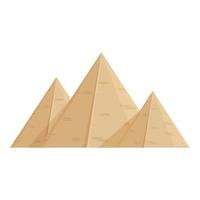 afrika pyramid ikon tecknad serie vektor. gammal egypten vektor