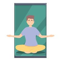 Meditation-Fitness-Blog-Symbol, Cartoon-Stil vektor