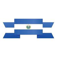 el salvador tag symbol cartoon vektor. Flaggen-Emblem vektor