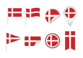 Freie Dänische Flagge Vektoren