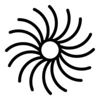 orbital spiral ikon, översikt stil vektor