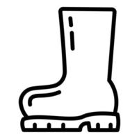 Garten-Gummistiefel-Symbol, Umrissstil vektor