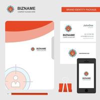 Ziel Business Logo Datei Abdeckung Visitenkarte und Design-Vektor-Illustration für mobile Apps vektor