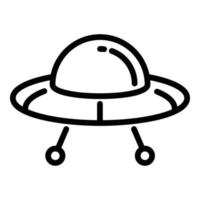ufo-schiffssymbol, umrissstil vektor