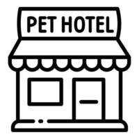 Street Pet Hotel-Symbol, Umrissstil vektor