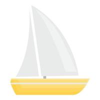 Boot mit Segelsymbol, Cartoon-Stil vektor