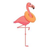 flamingo djur- ikon tecknad serie vektor. sommar rosa fågel vektor