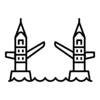 Tower Bridge-Symbol, Umrissstil vektor