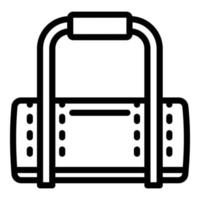 krocket väska ikon, översikt stil vektor