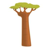 tropisk baobab ikon, tecknad serie stil vektor