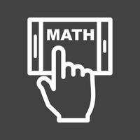 Mathe lernen auf dem Handy invertiertes Symbol vektor