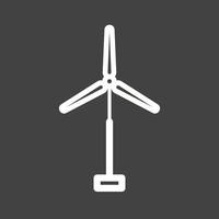 Windmühlenlinie invertiertes Symbol vektor