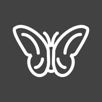 Schmetterling fliegende Linie umgekehrtes Symbol vektor