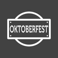 oktoberfest baner linje omvänd ikon vektor