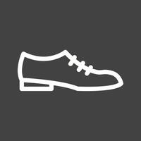 Formelle Schuhe Linie umgekehrtes Symbol vektor