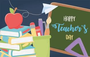glad lärares dag firande banner vektor