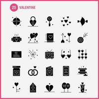 valentine solide glyph symbole für infografiken mobile uxui kit und druckdesign umfassen flasche medizin liebe valentine romantisches buch liebe valentine symbol set vektor