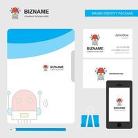 Robotik-Business-Logo-Datei-Cover-Visitenkarte und mobile App-Design-Vektorillustration vektor