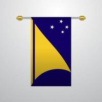 Tokelau hängende Flagge vektor