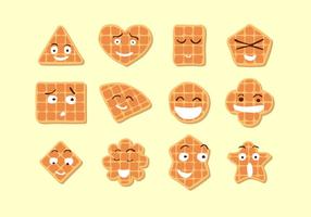 Söt Waffle Gratis Vector