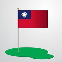 Taiwan Fahnenstange vektor