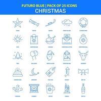 Weihnachtssymbole futuro blau 25 Icon Pack vektor