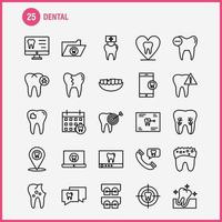 dental linje ikoner uppsättning för infographics mobil uxui utrustning och skriva ut design inkludera tand tänder tandläkare rena smittad tand tänder samling modern infographic logotyp och piktogram vektor