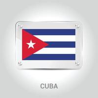 Designvektor der Kuba-Flagge vektor