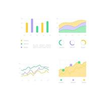 Diagrammanalyse UI-Elemente Kit vektor