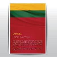 litauen flaggen design vektor