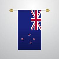 neuseeland hängende flagge vektor