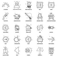 25 Business-Konzept-Mix-Linie-Icon-Set vektor