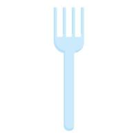 plast gaffel ikon, tecknad serie stil vektor
