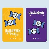 Lycklig halloween inbjudan design med fladdermöss vektor