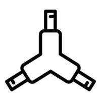 Skateboard-Teil-Symbol, Umrissstil vektor